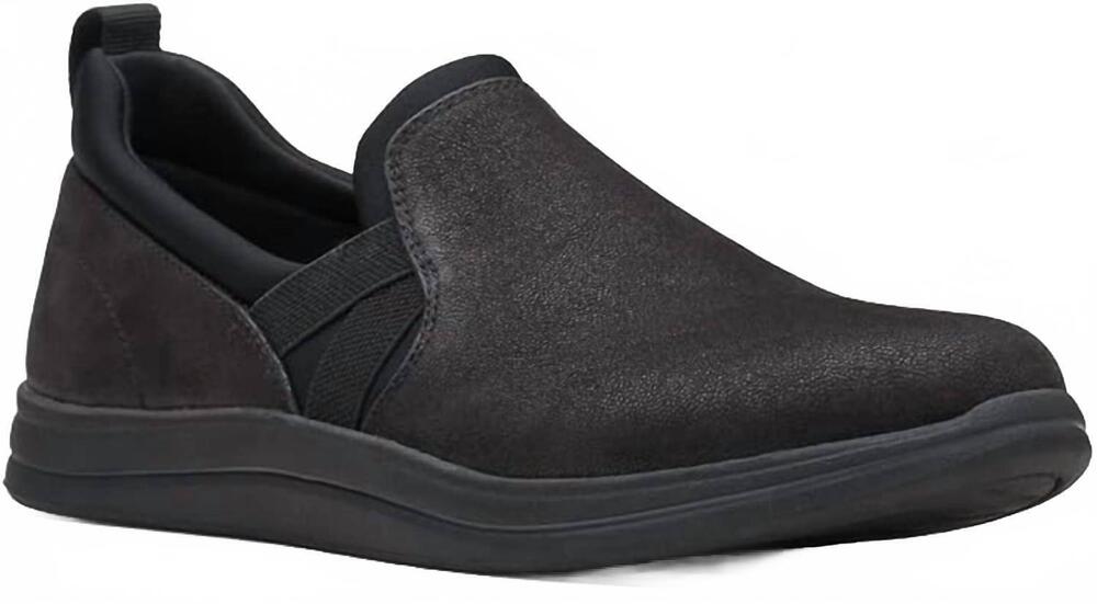 NEW CLARKS women's breeze bali slip-on shoes in black